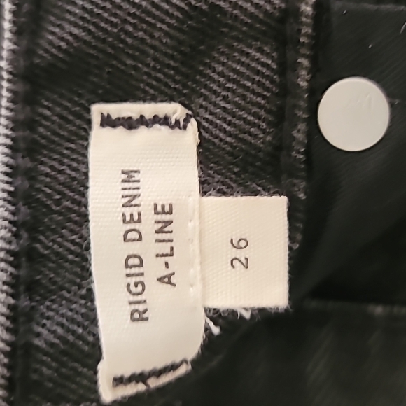 Madewell Rigid Denim A-Line Mini Skirt in Lunar Wash: Cutout Edition Size 26 - Picture 10 of 15